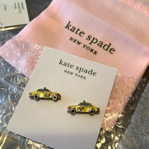 Kate Spade NYC Yellow Taxi Studs NEW w/ tag & bag